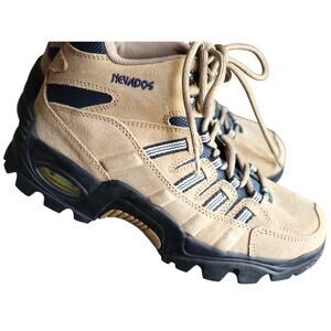 Nevados Tan Suede Leather Hiking Boots Mid Klon Women 8.5 Trail Ankle Air Bubble